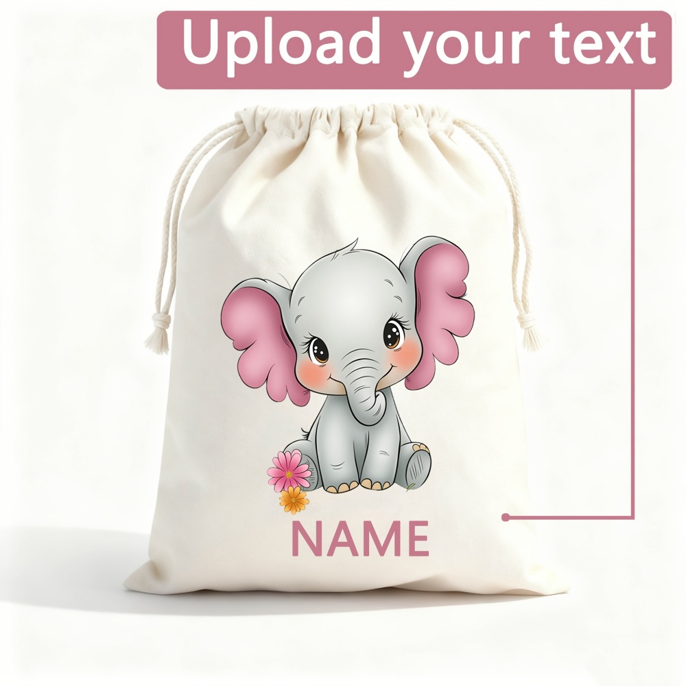 Baby Clothing Elephant - Custom Name Cartoon Baby Elephant Print