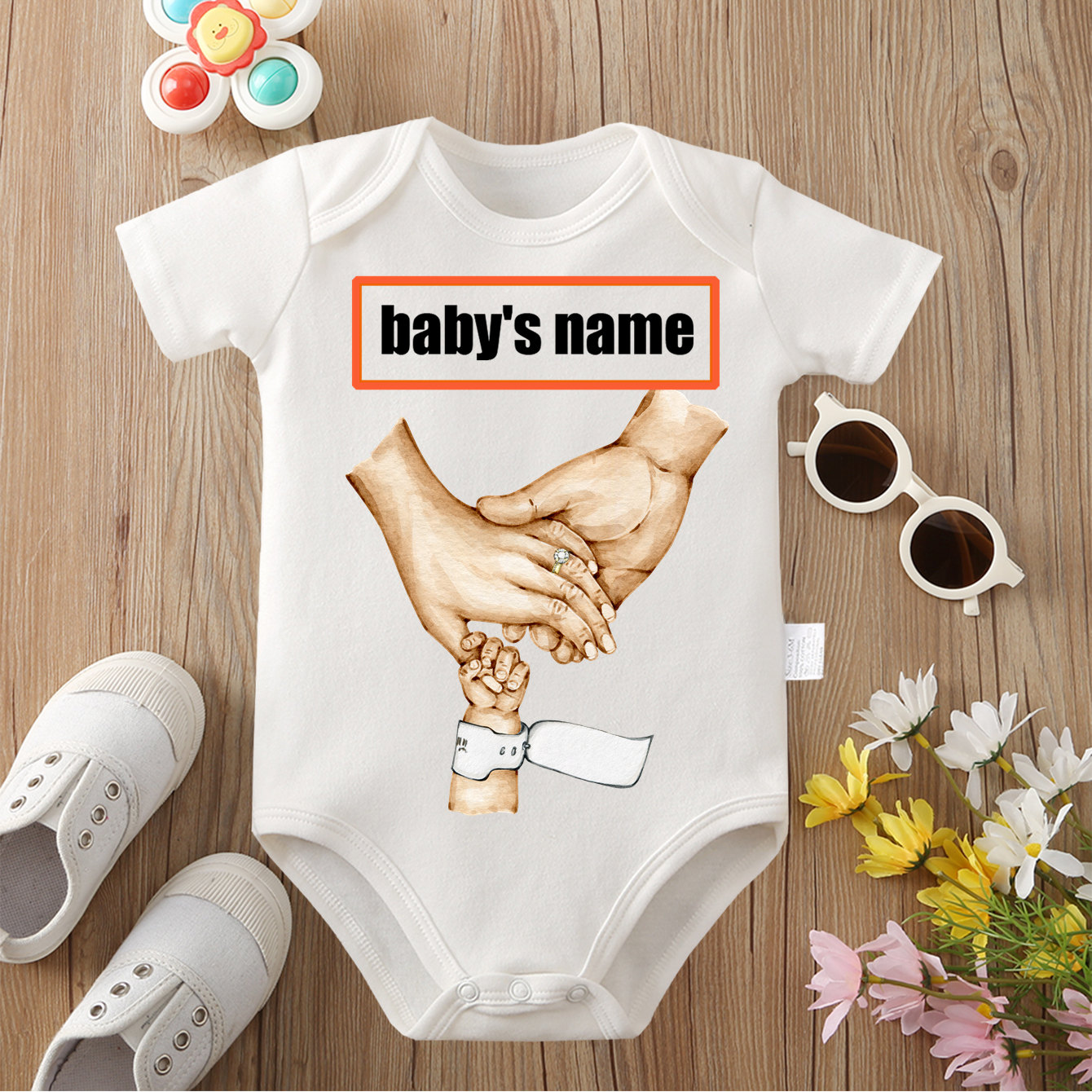 Baby Clothing Names - Custom Text (Baby's Name) Jumpsuit New