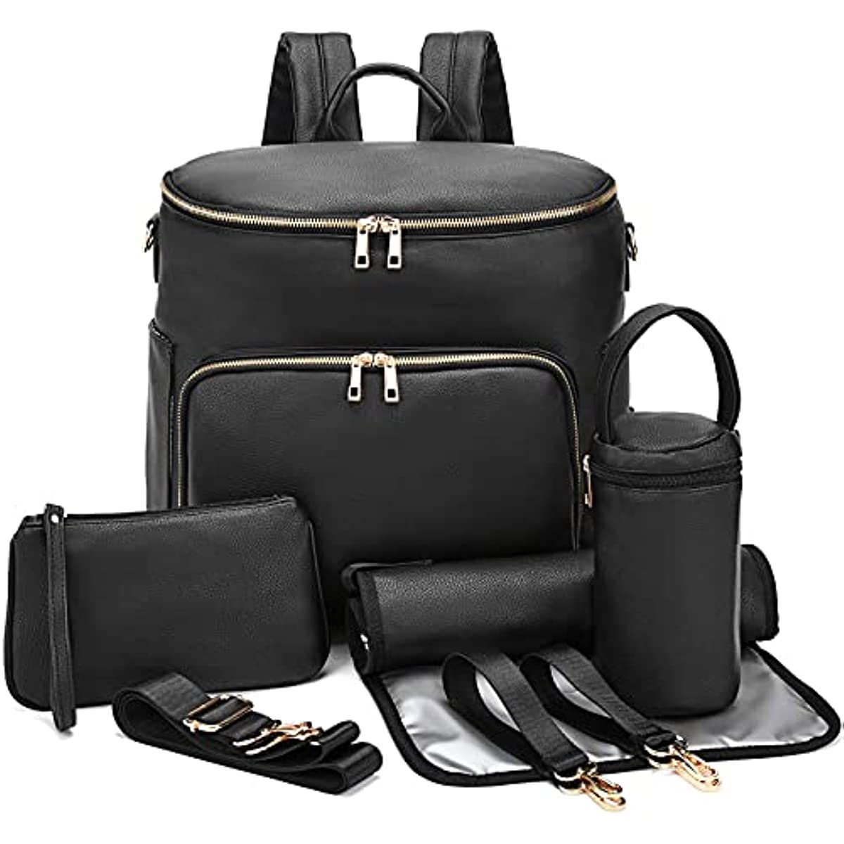 Baby Clothing Bag - Diaper Bag Backpack Leather Backpack for