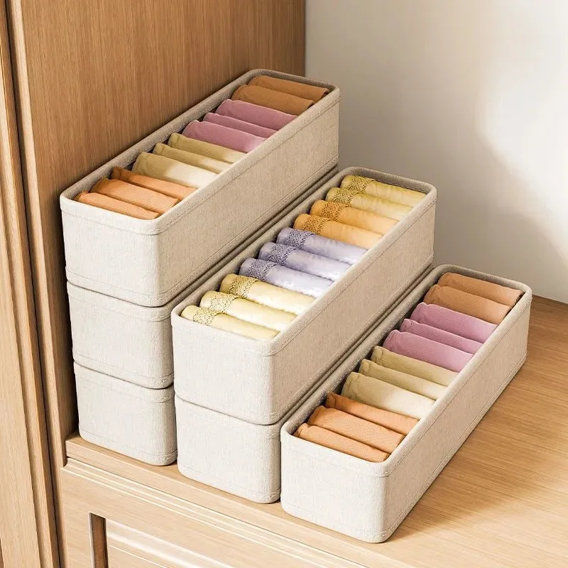 Baby Clothes Organiser - 1/2/4pcsSlot Clothing Storage Boxes Folding Stacking