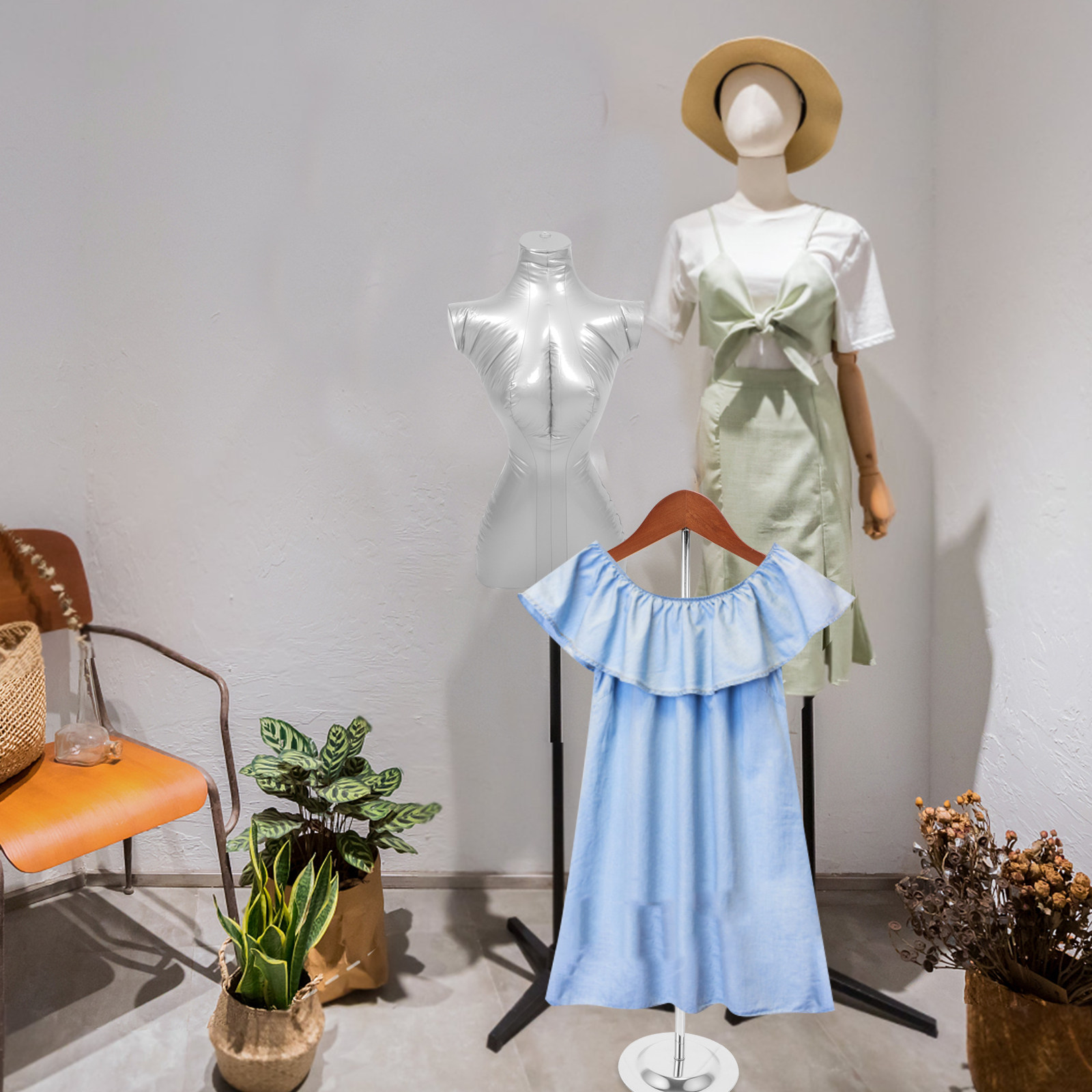 T-Shaped Clothing Display Stan - Baby Clothing Store 评论和价格
