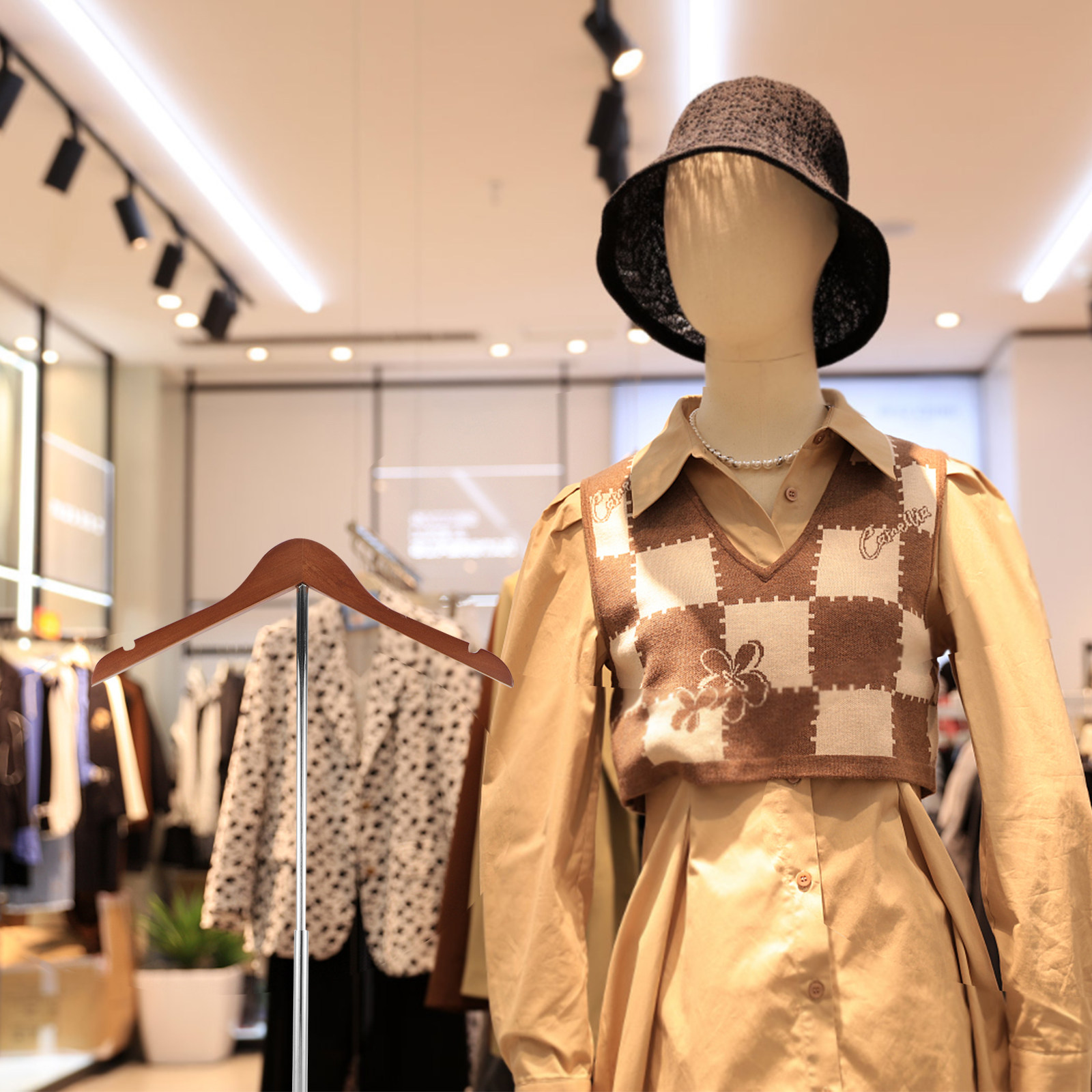 T-Shaped Clothing Display Stan - Baby Clothing Store 评论和价格