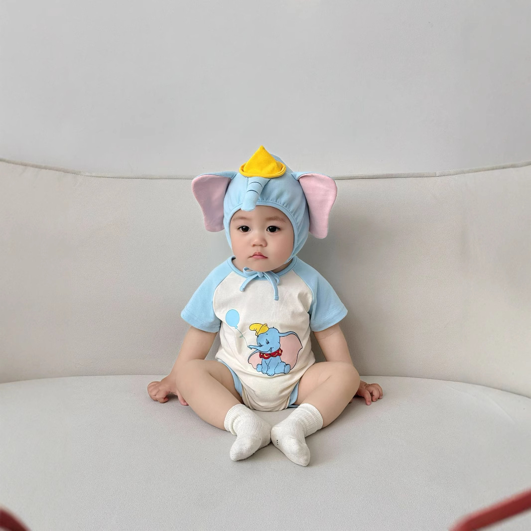 3D Elephant Print Baby Onesie  - Baby Clothing Elephant 评论和价格