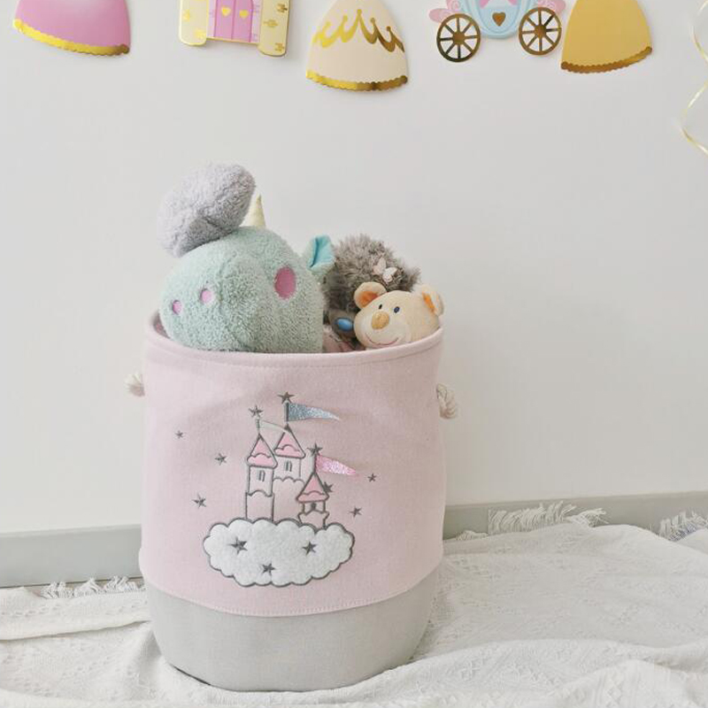 Large Pink Laundry Basket Kids - Baby Clothes Organiser 评论和价格