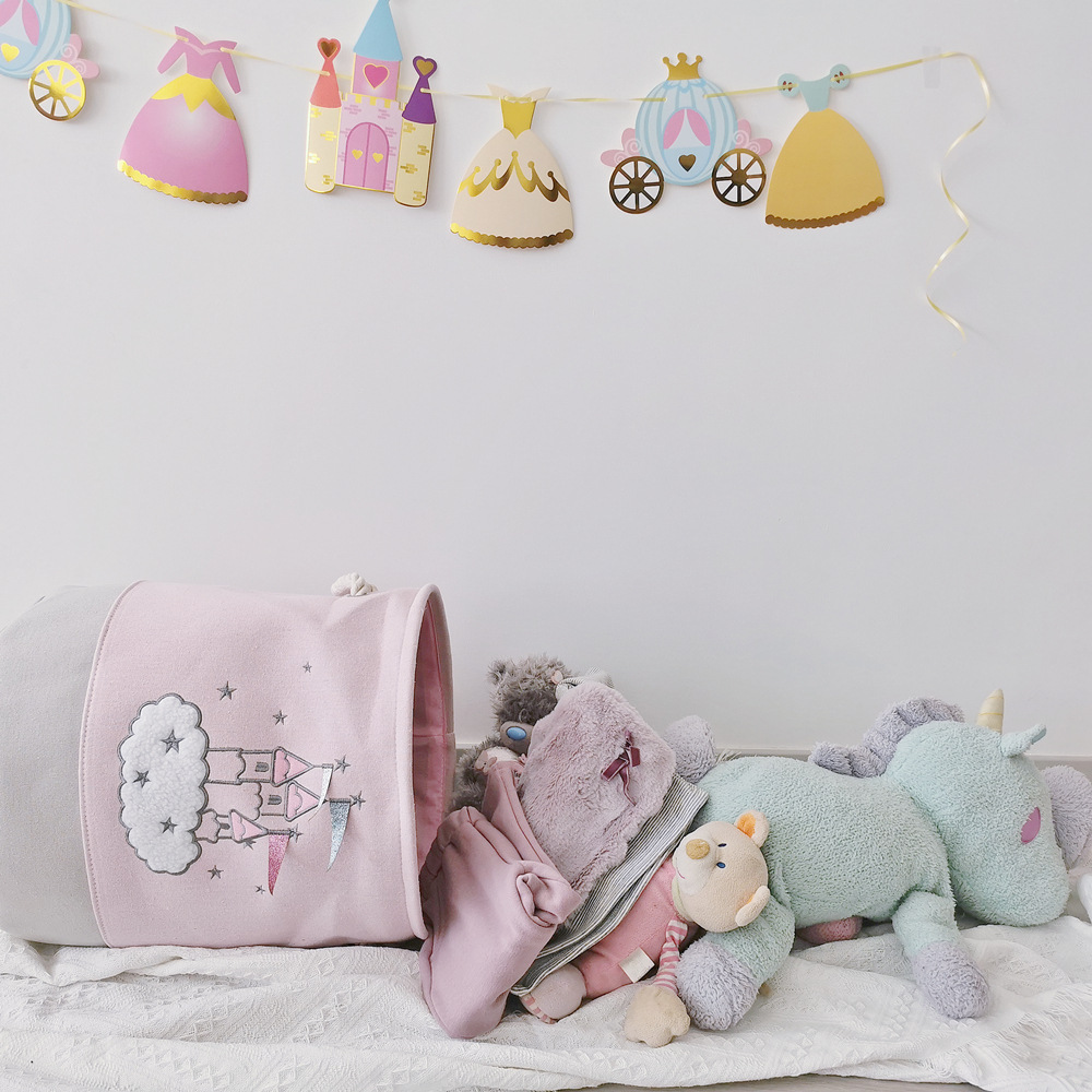 Large Pink Laundry Basket Kids - Baby Clothes Organiser 评论和价格