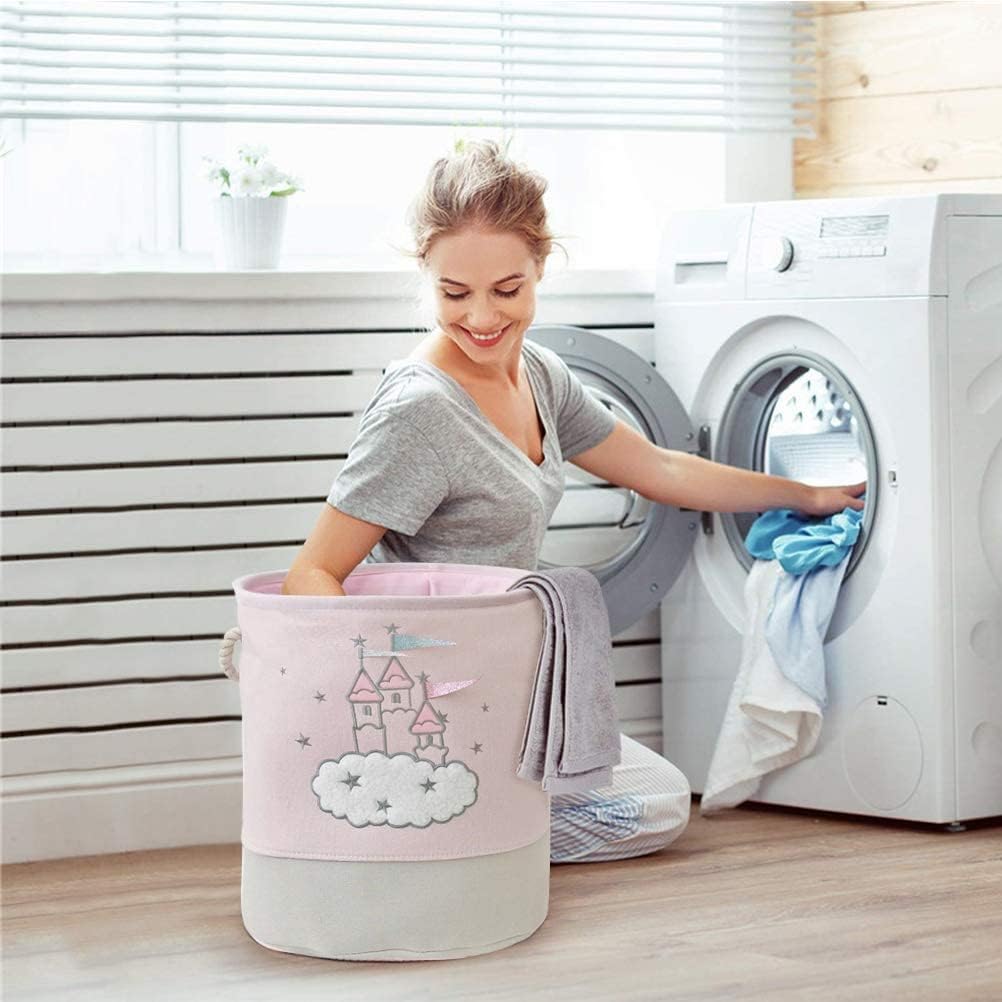Large Pink Laundry Basket Kids - Baby Clothes Organiser 评论和价格