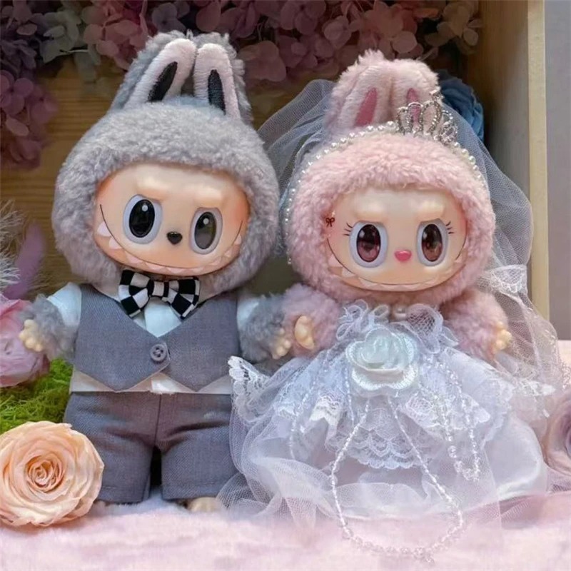 15 17cm For Labubu Doll Weddin - Baby Clothing Items 评论和价格