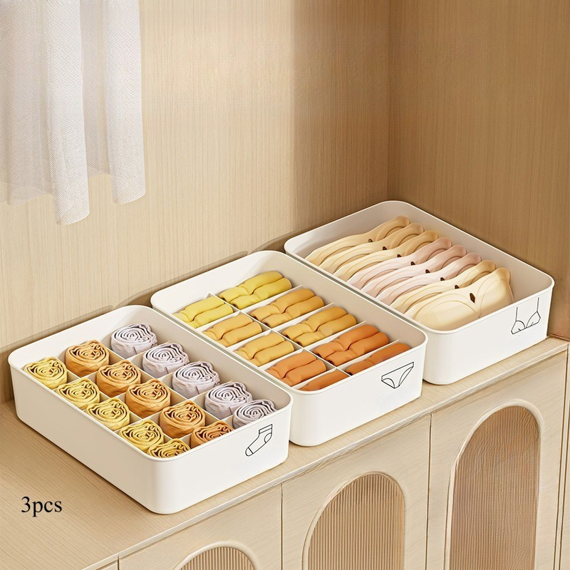 3pcs White Plastic Underwear a - Baby Clothes Organiser 评论和价格