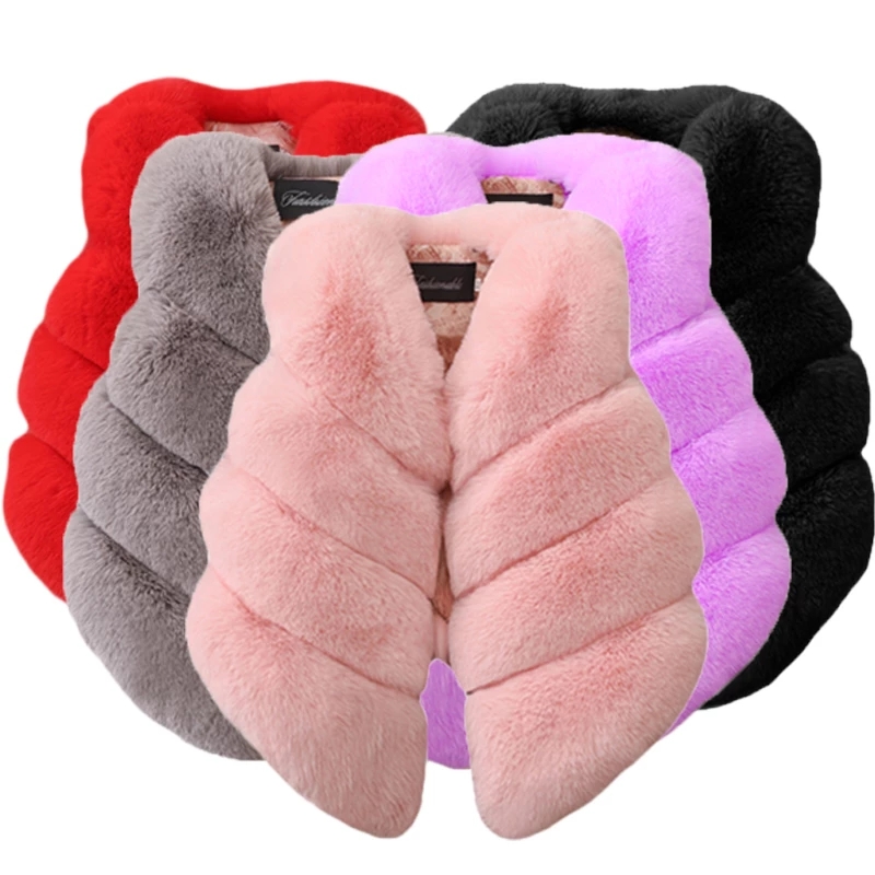 Baby Girls Faux Fur Vest Outfi - Baby Xmas Clothing 评论和价格