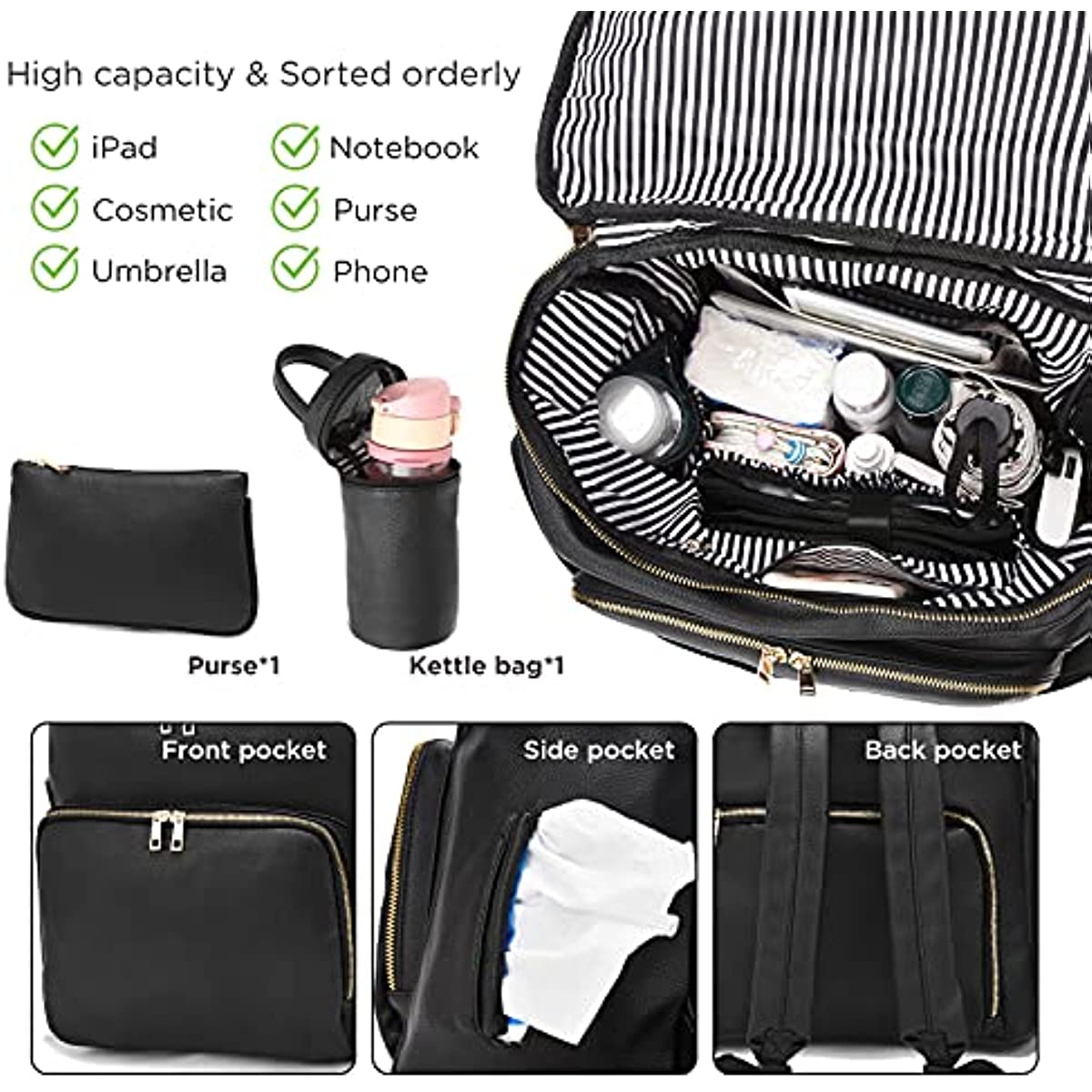 Diaper Bag Backpack Leather Ba - Baby Clothing Bag 评论和价格