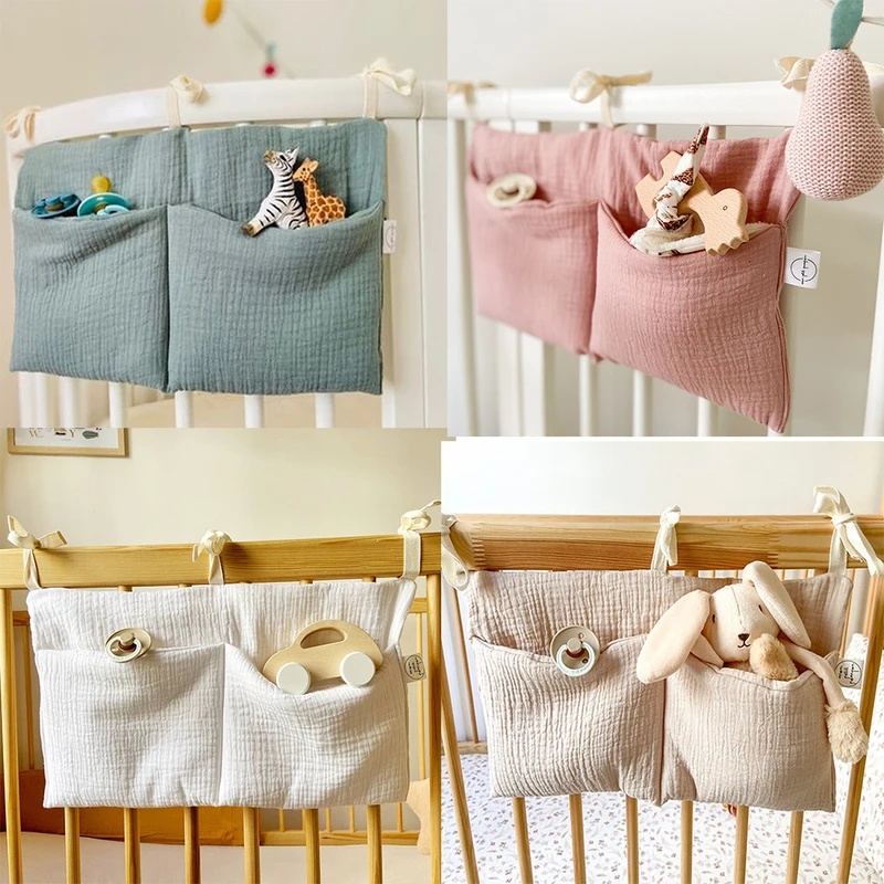 1/2pcs Baby Crib Organizer Cot - Baby Clothing Bag 评论和价格