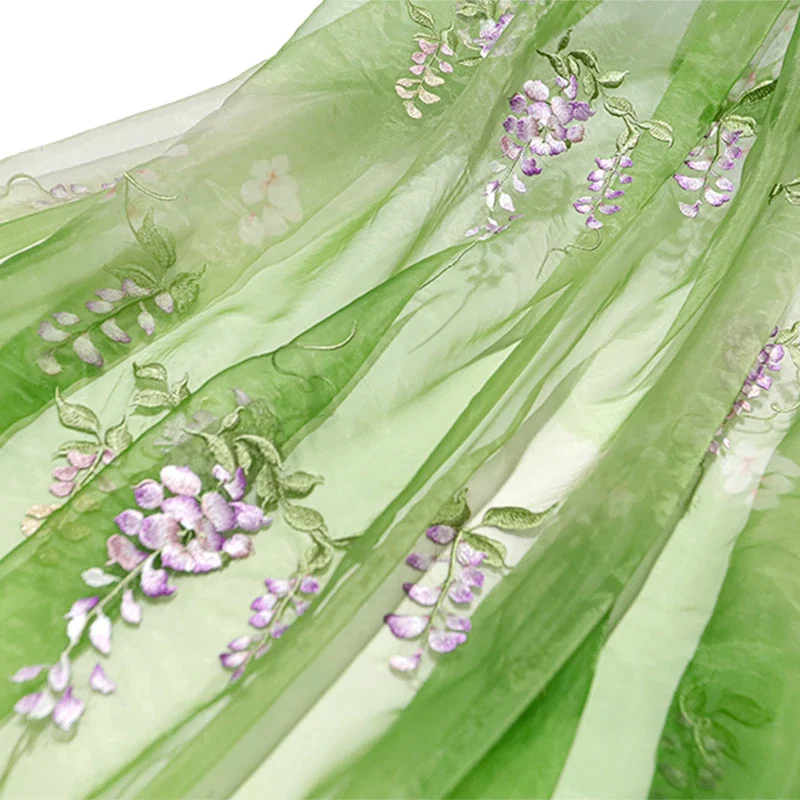 Wisteria Embroidery Fabric DIY - Baby Clothing In Summer 评论和价格