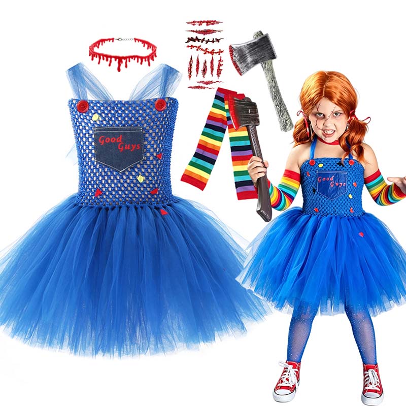 Girls Halloween Scary Doll Cos - Baby Clothing Europe 评论和价格