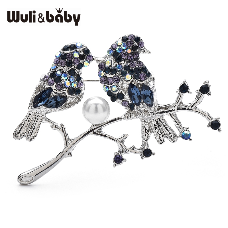 Wuli&baby Crystal Couple Birds - Baby Xmas Clothing 评论和价格