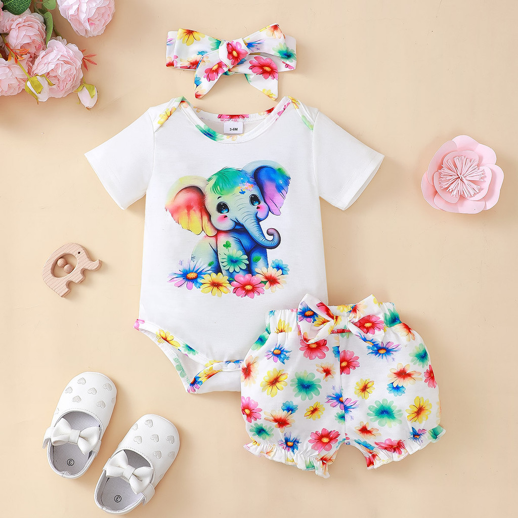 3PCS Newborn Baby Girl Clothin - Baby Clothing Elephant 评论和价格